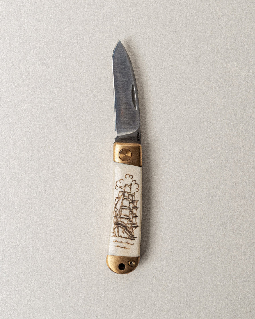 The Vessel Henry Knife - Brass & Bone