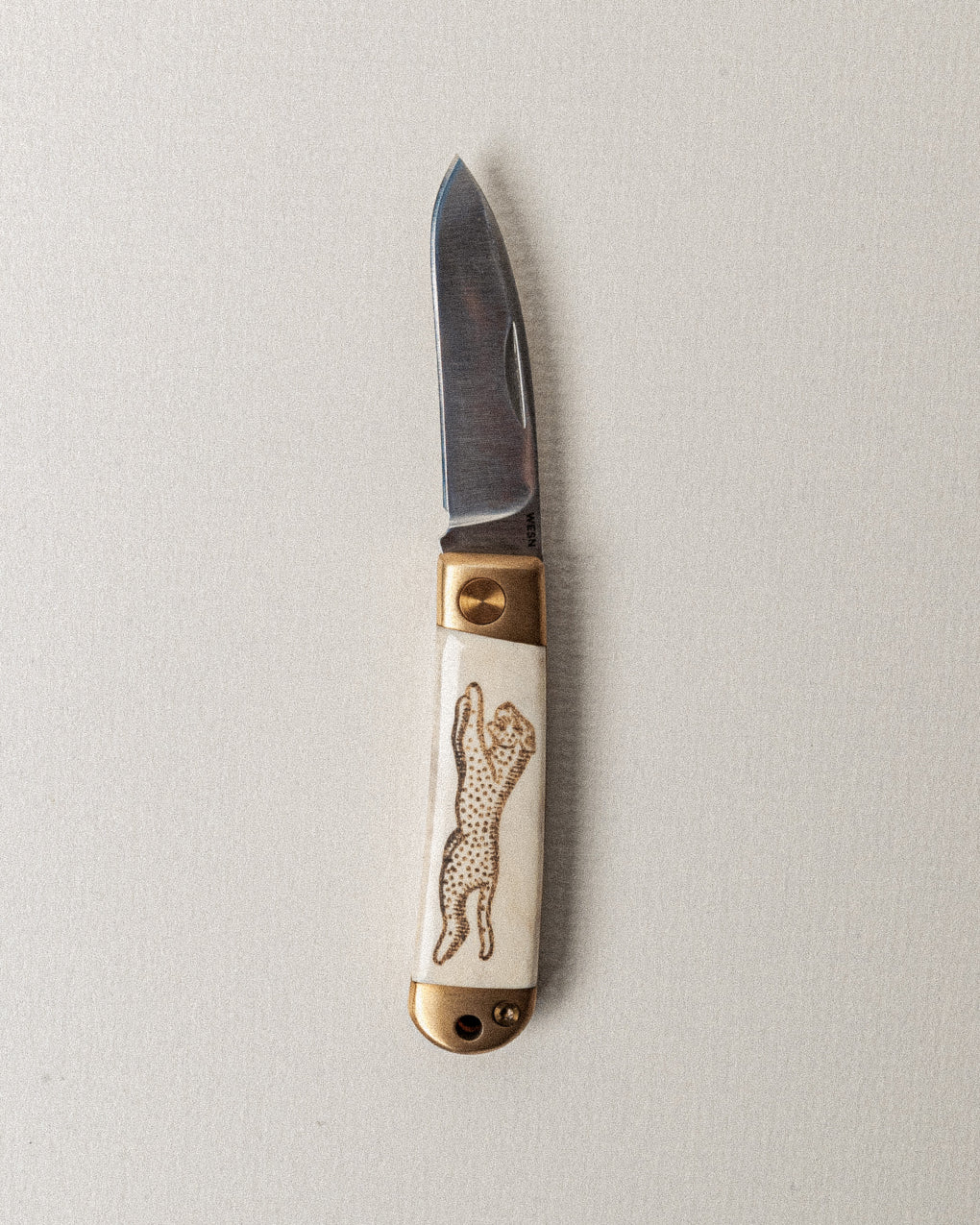 The Wildcat Henry Knife - Brass & Bone