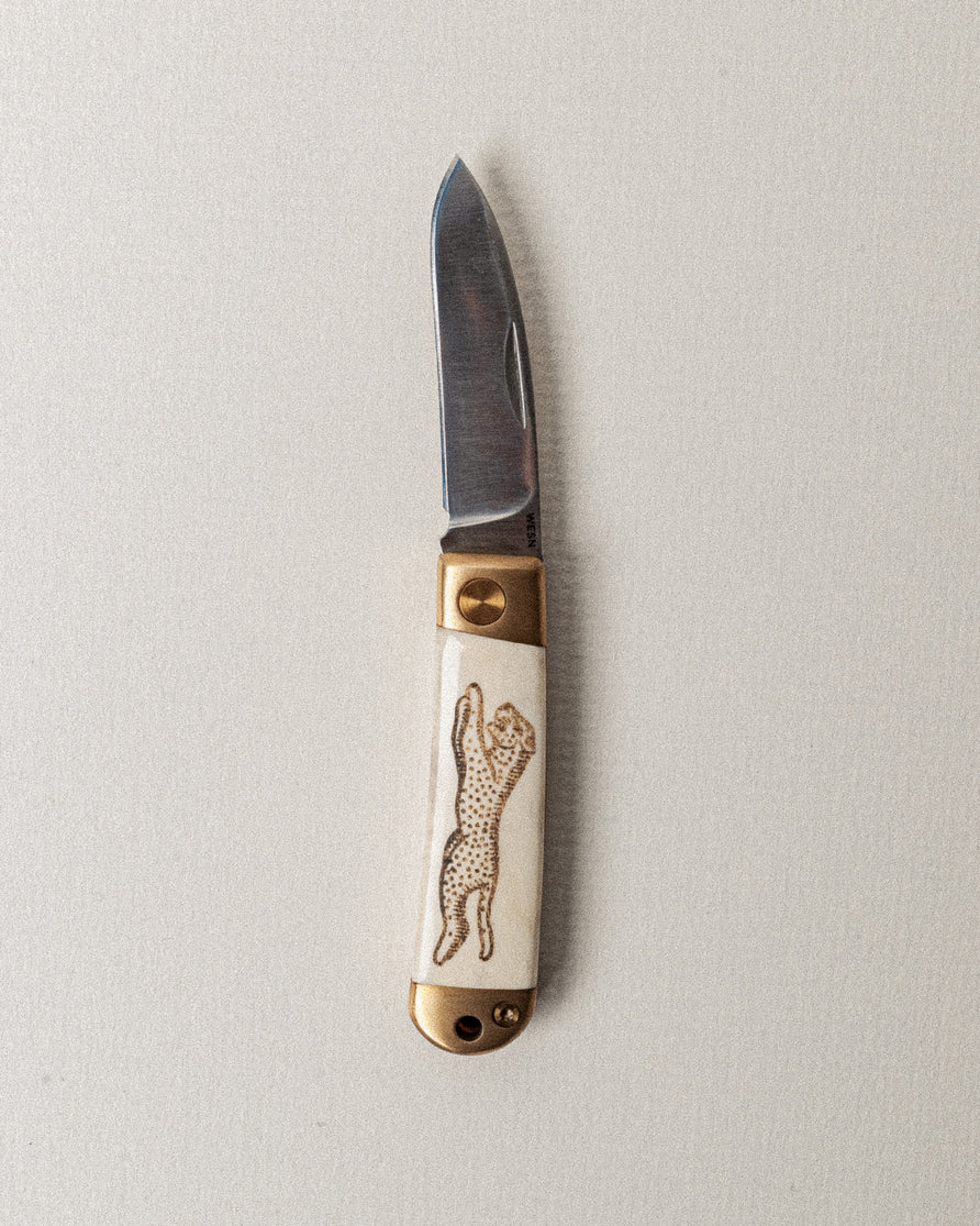 The Wildcat Henry Knife - Brass & Bone