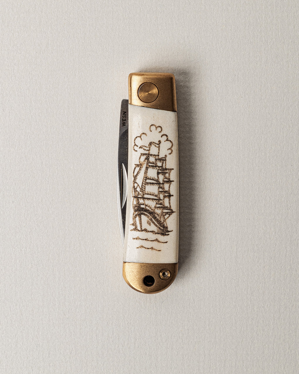 The Vessel Henry Knife - Brass & Bone