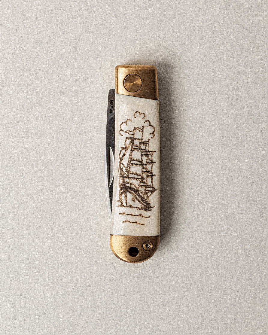 The Vessel Henry Knife - Brass & Bone