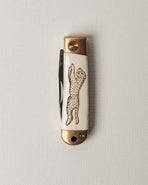 The Wildcat Henry Knife - Brass & Bone