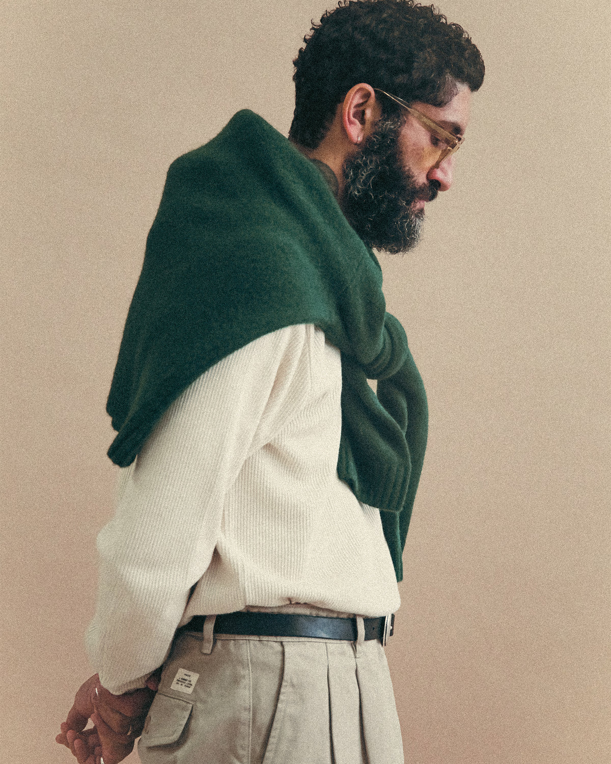 Winslow Knitted Polo - Forest Green