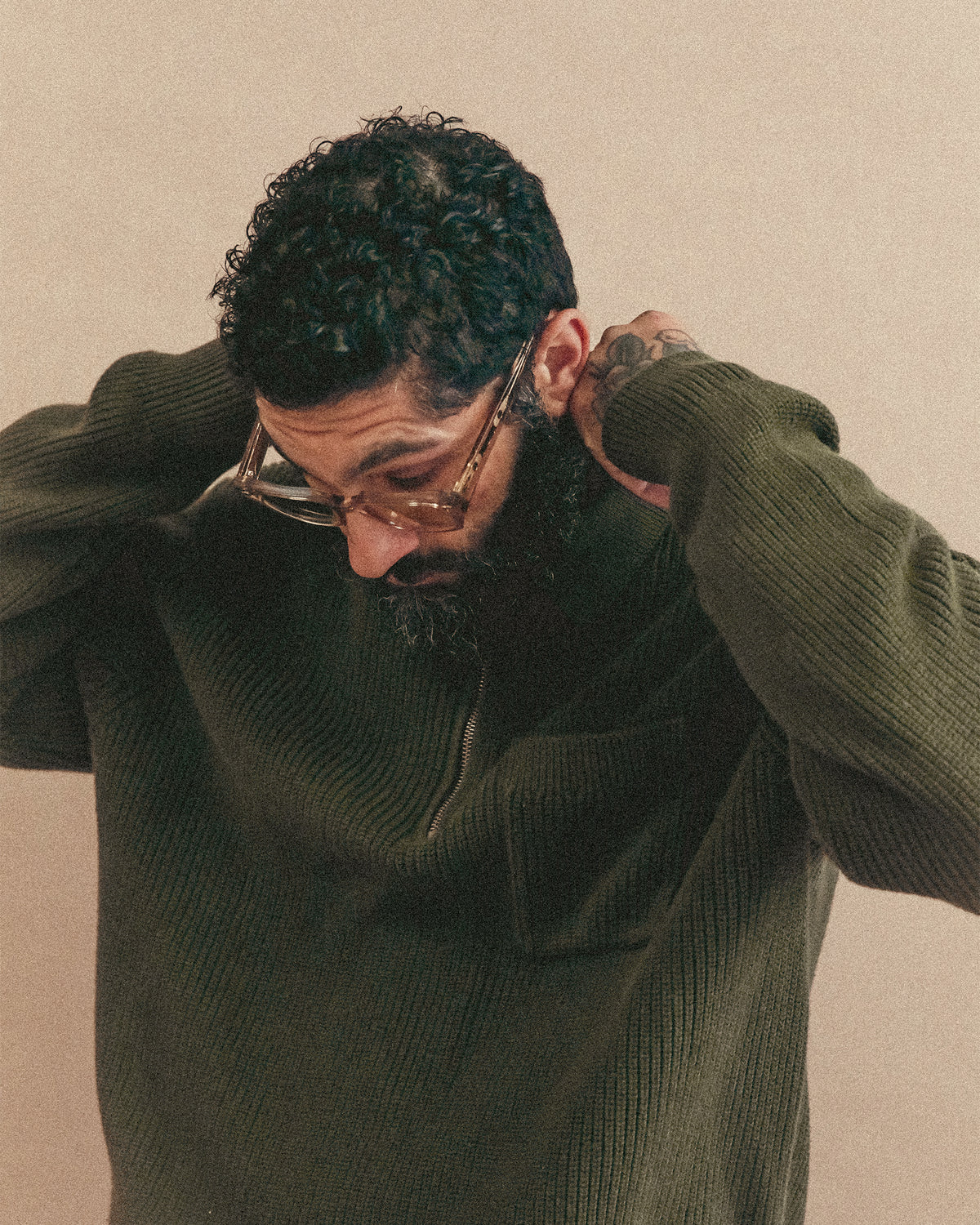 P&Co 1/4 Zip Knit - Evergreen