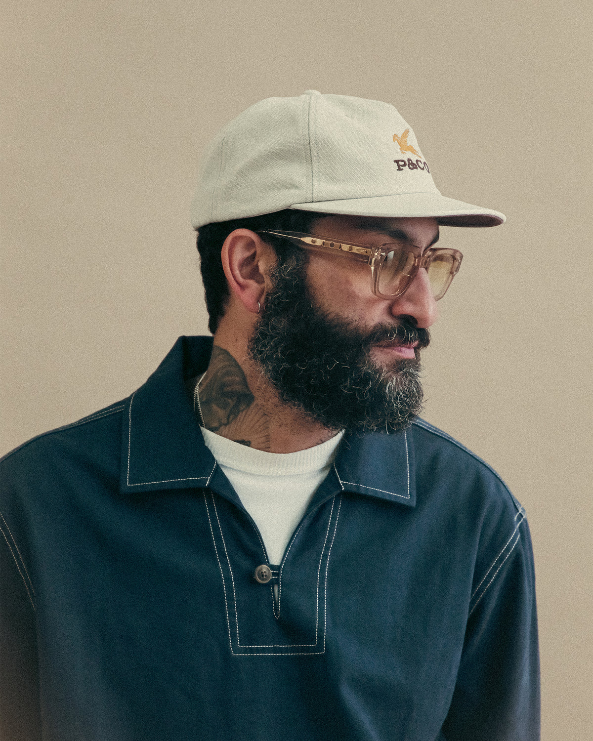 Pegasus Canvas 5 Panel Cap - Stone