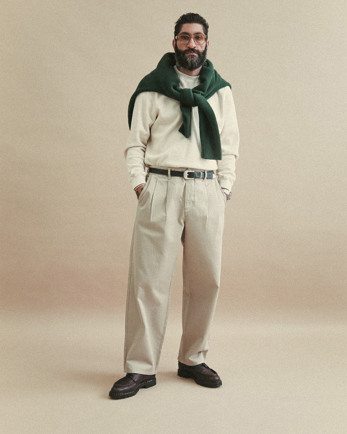 Union Pleated Pant - Stone