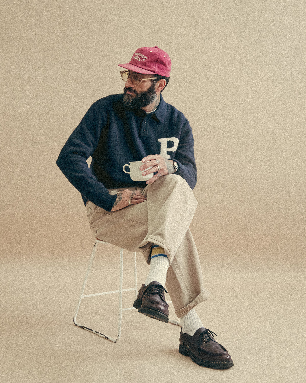 Winslow Knitted Polo - Navy