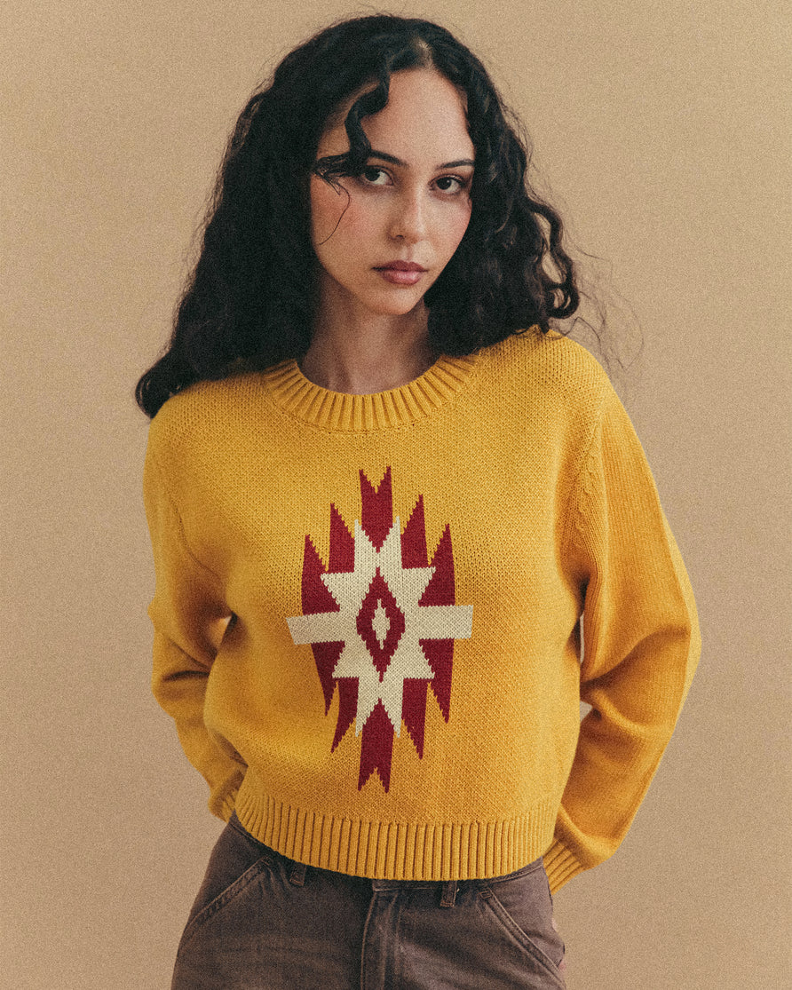 Mesa Intarsia Knit - Ochre