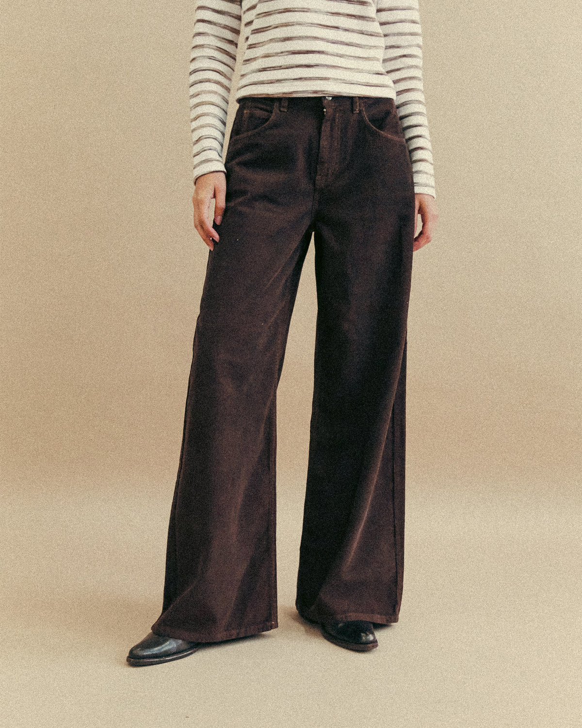 Lori Cord Wide Leg Flare - Brown