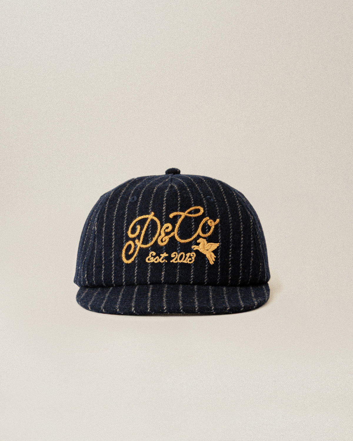 Flyers Wool 5 Panel Cap - Navy Pinstripe
