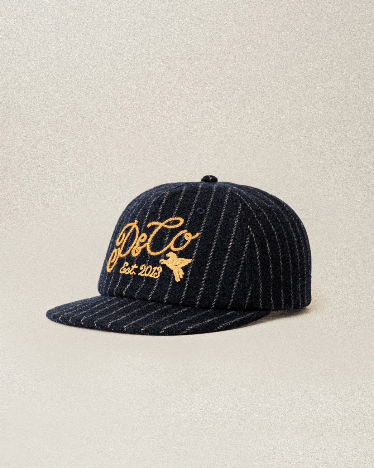 Flyers Wool 5 Panel Cap - Navy Pinstripe