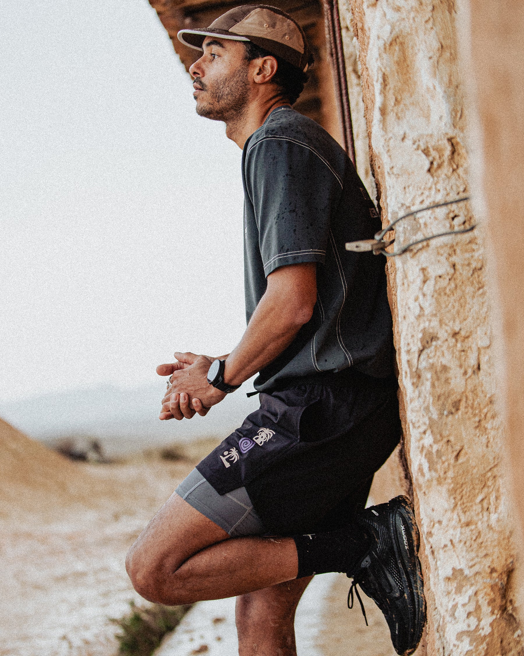 Tropics 2-in-1 Trail Short - Black & Slate