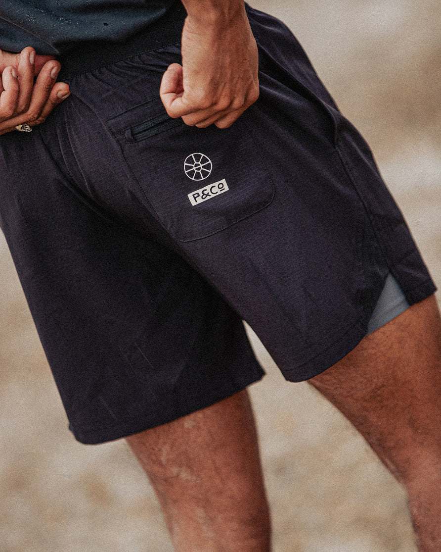 Tropics 2-in-1 Trail Short - Black & Slate