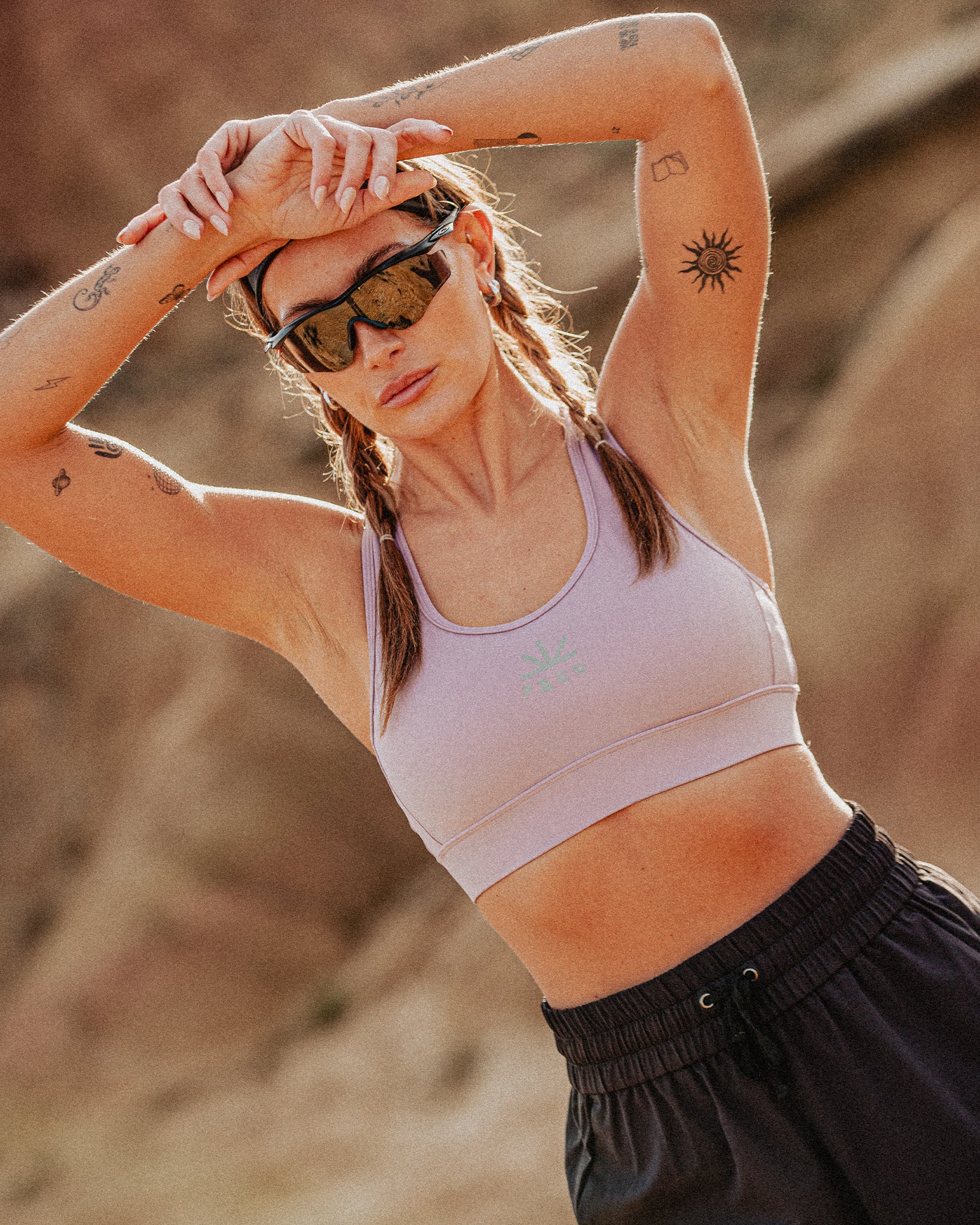 Worship The Sun Trail Sports Bra - Purple