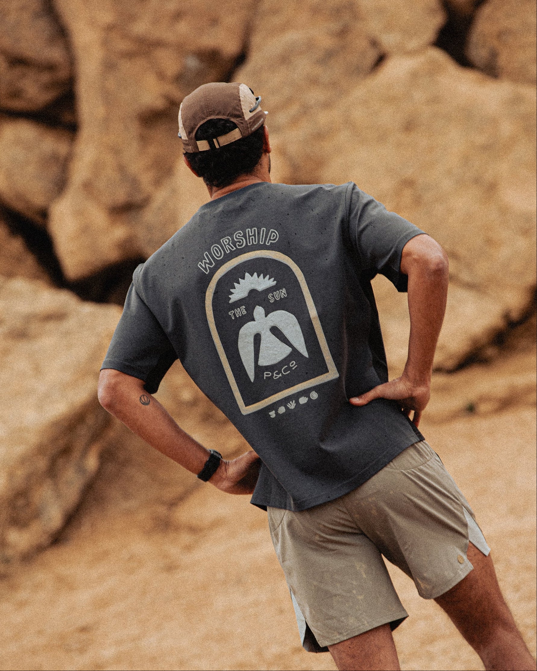 Worship The Sun Trail T-Shirt - Charcoal