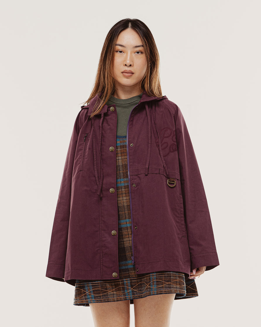 Roxy Swing Raincoat - Aubergine