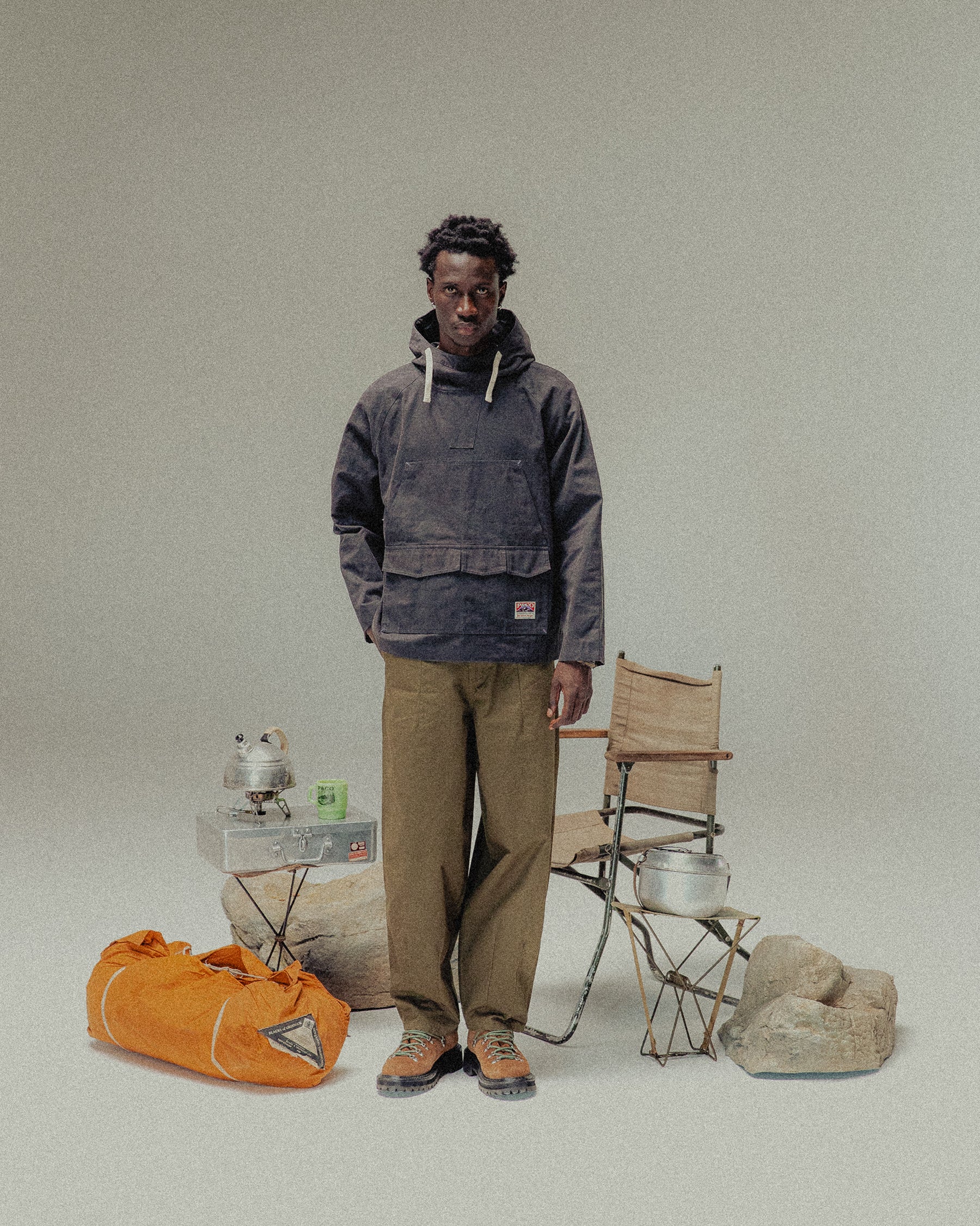 Jasper Waxed Smock - Charcoal