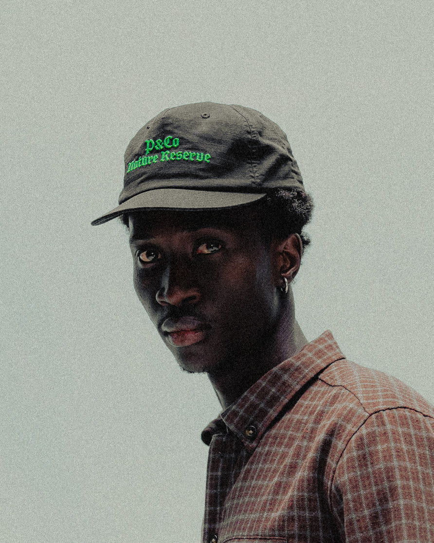 Nature Reserve Ripstop 5 Panel Cap - Black