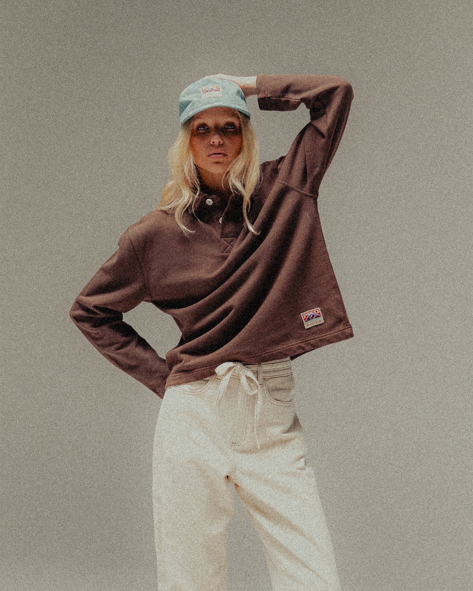 Emmett 1/4 Polo - Brown