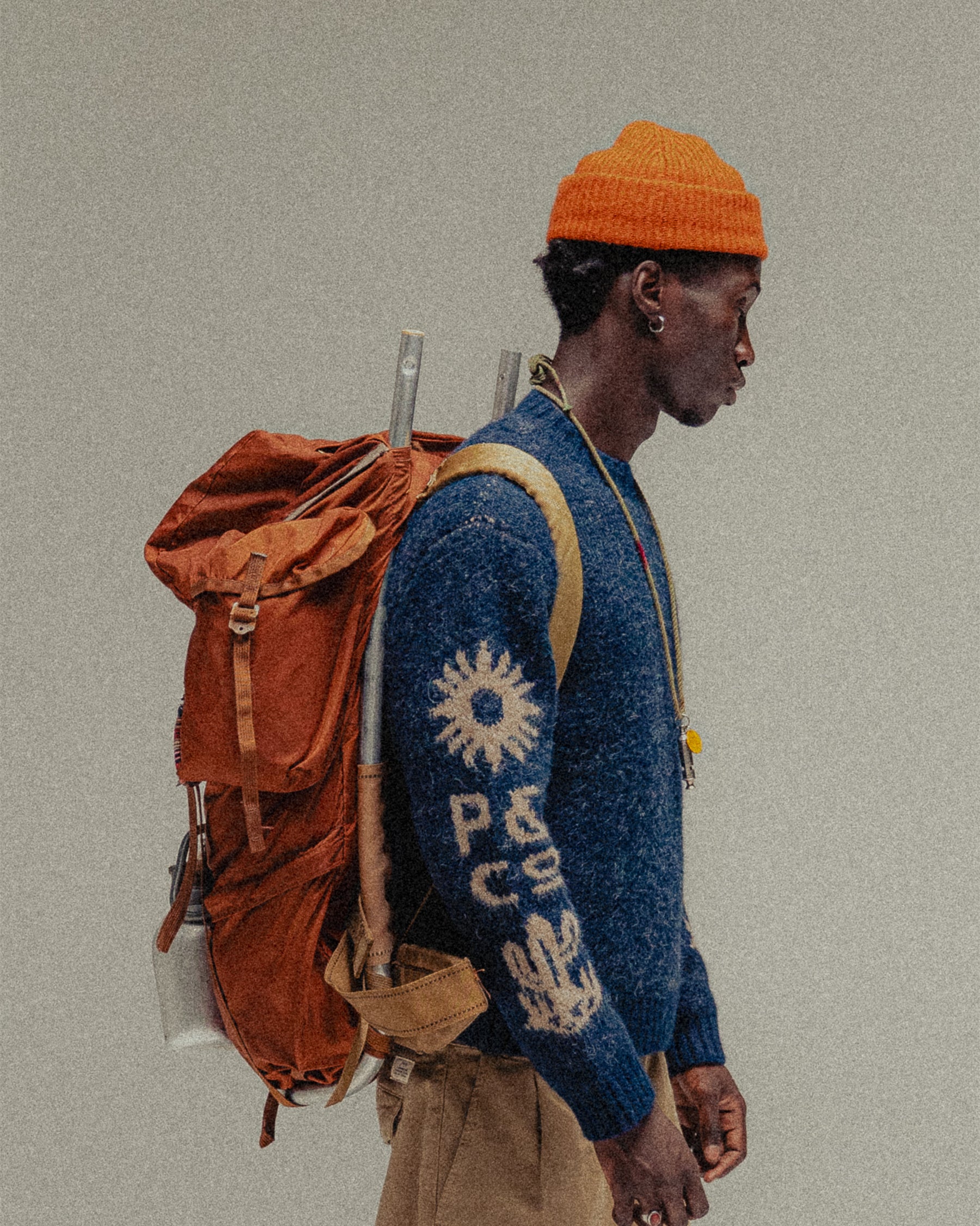 Desert Rise Intarsia Knit - Navy