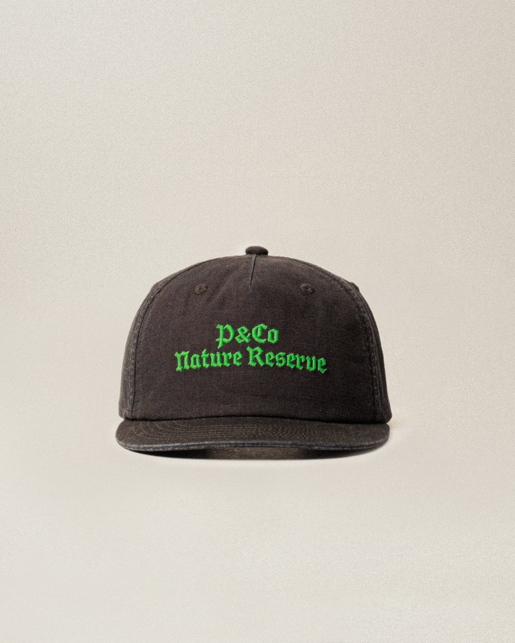 Nature Reserve Ripstop 5 Panel Cap - Black