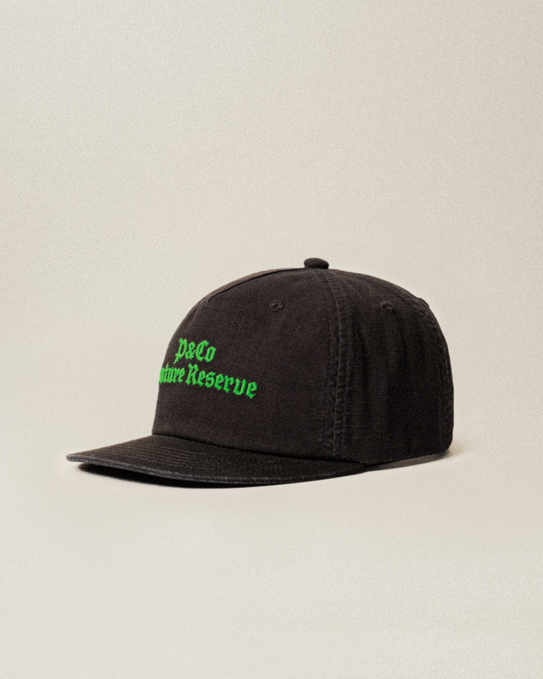 Nature Reserve Ripstop 5 Panel Cap - Black