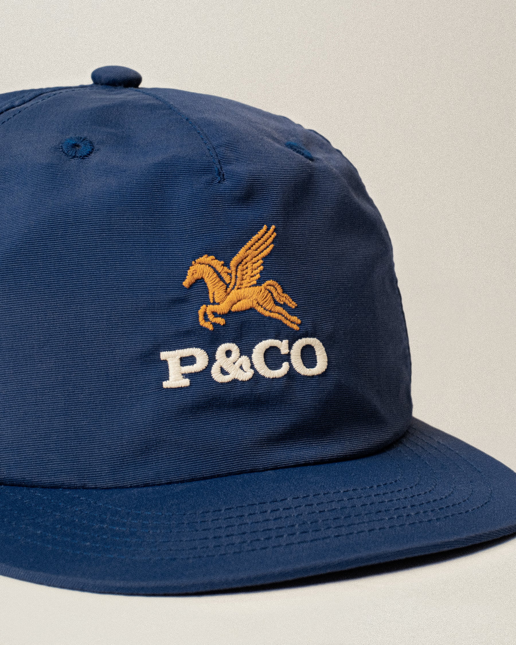 Pegasus Nylon 5 Panel Cap - Navy