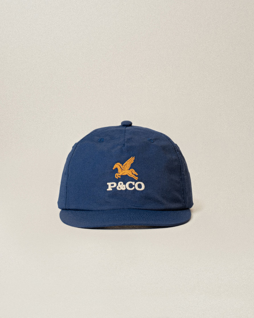 Pegasus Nylon 5 Panel Cap - Navy