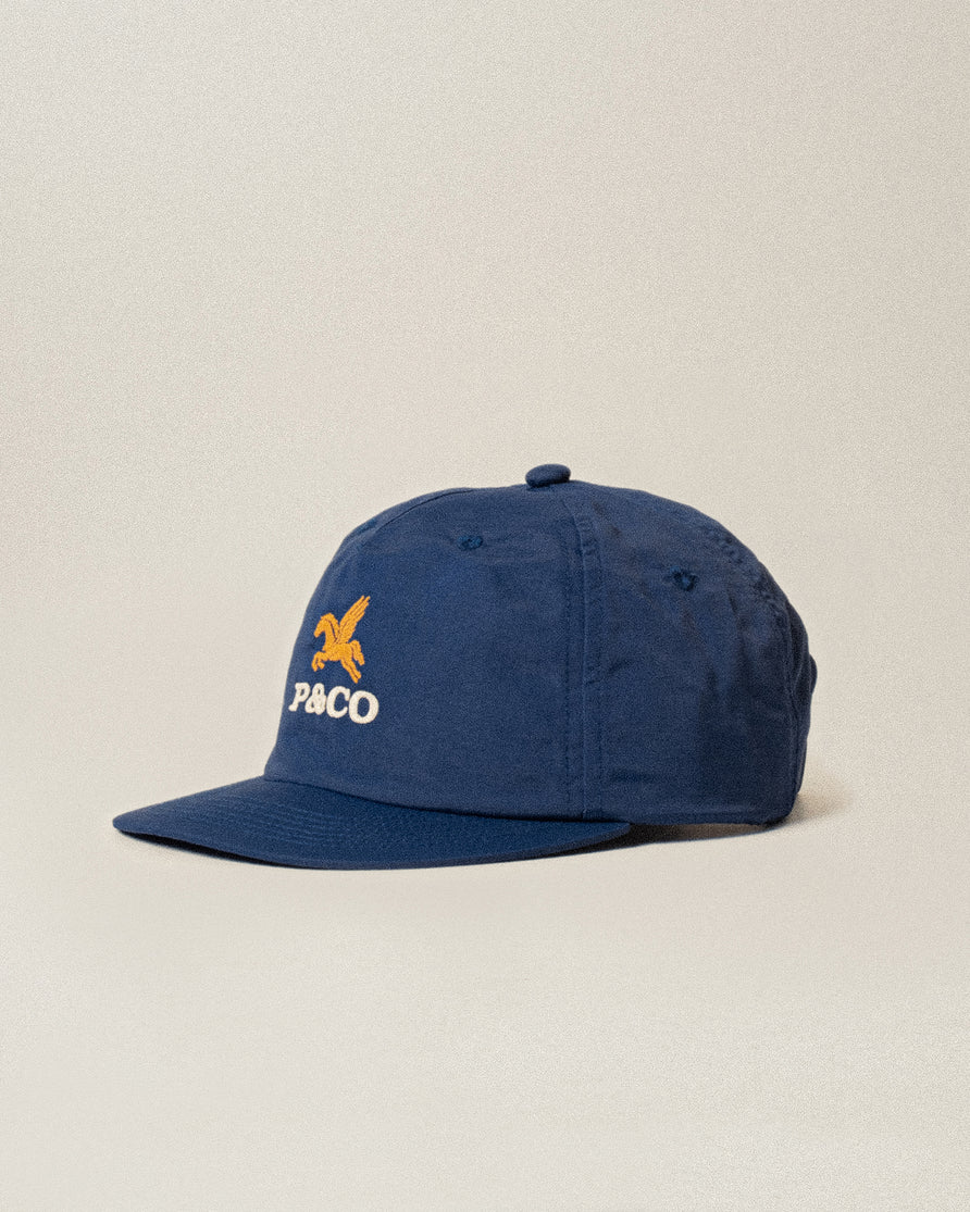 Pegasus Nylon 5 Panel Cap - Navy