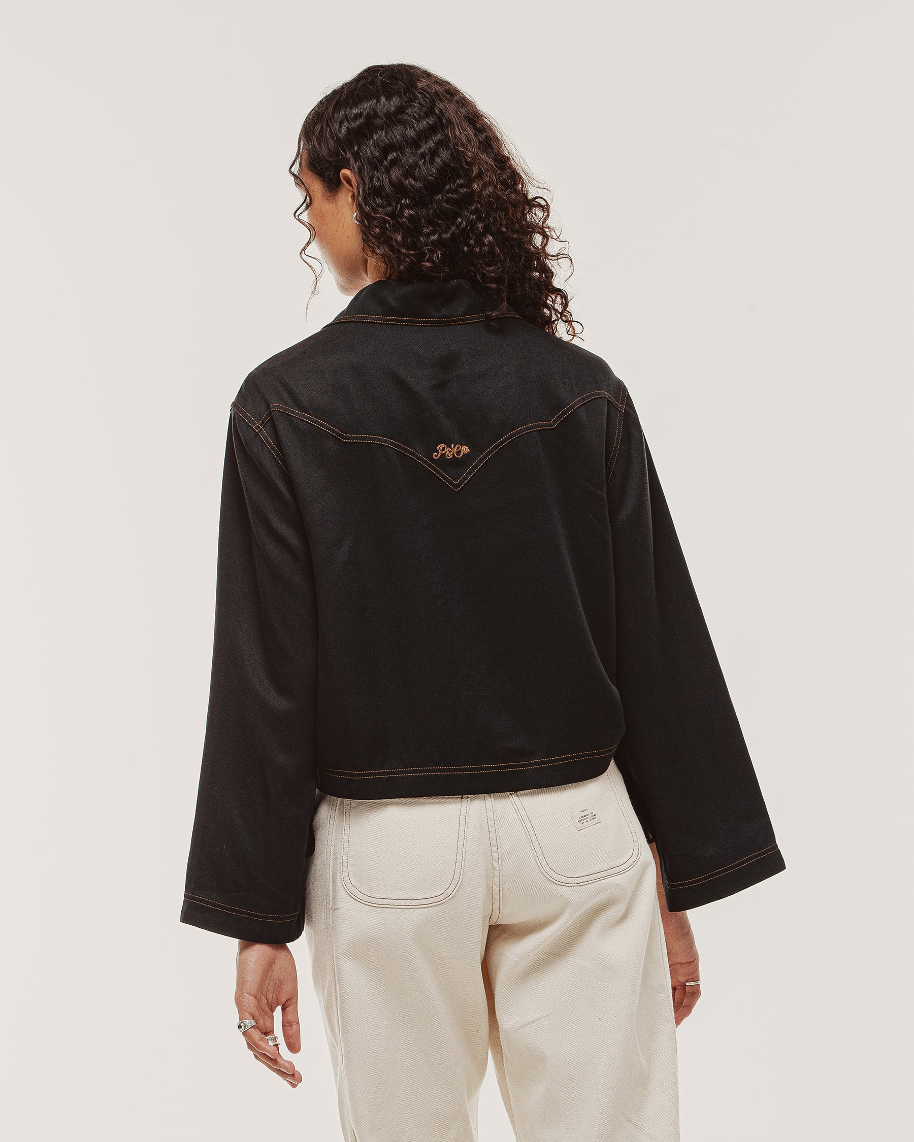 Dakota Lace-Up Shirt - Black