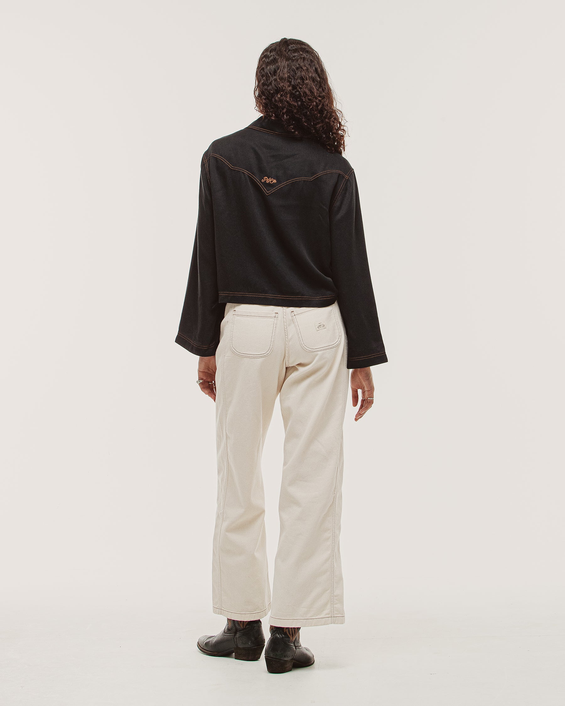 Dakota Lace-Up Shirt - Black