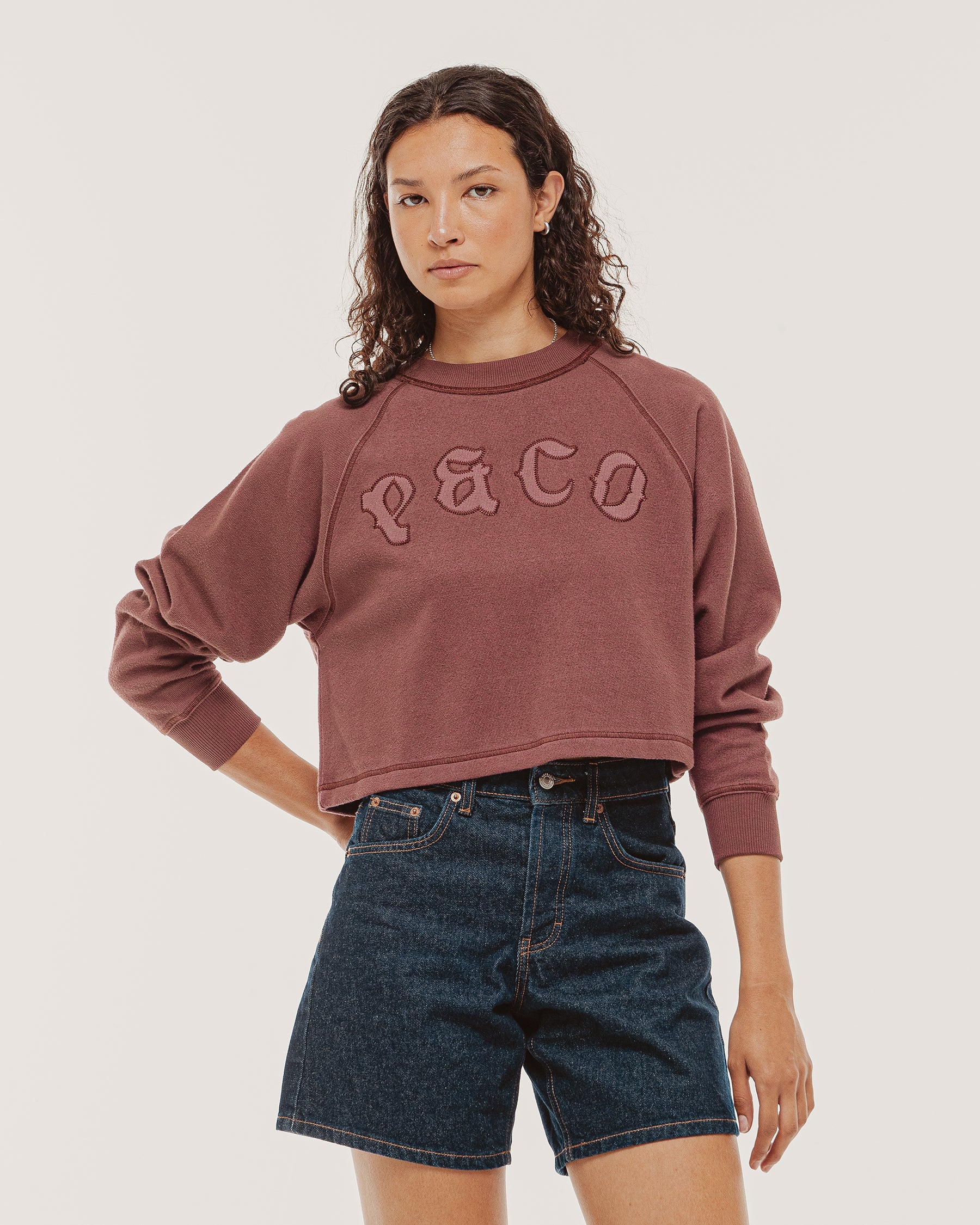 P&Co Raglan Longsleeve - Aubergine
