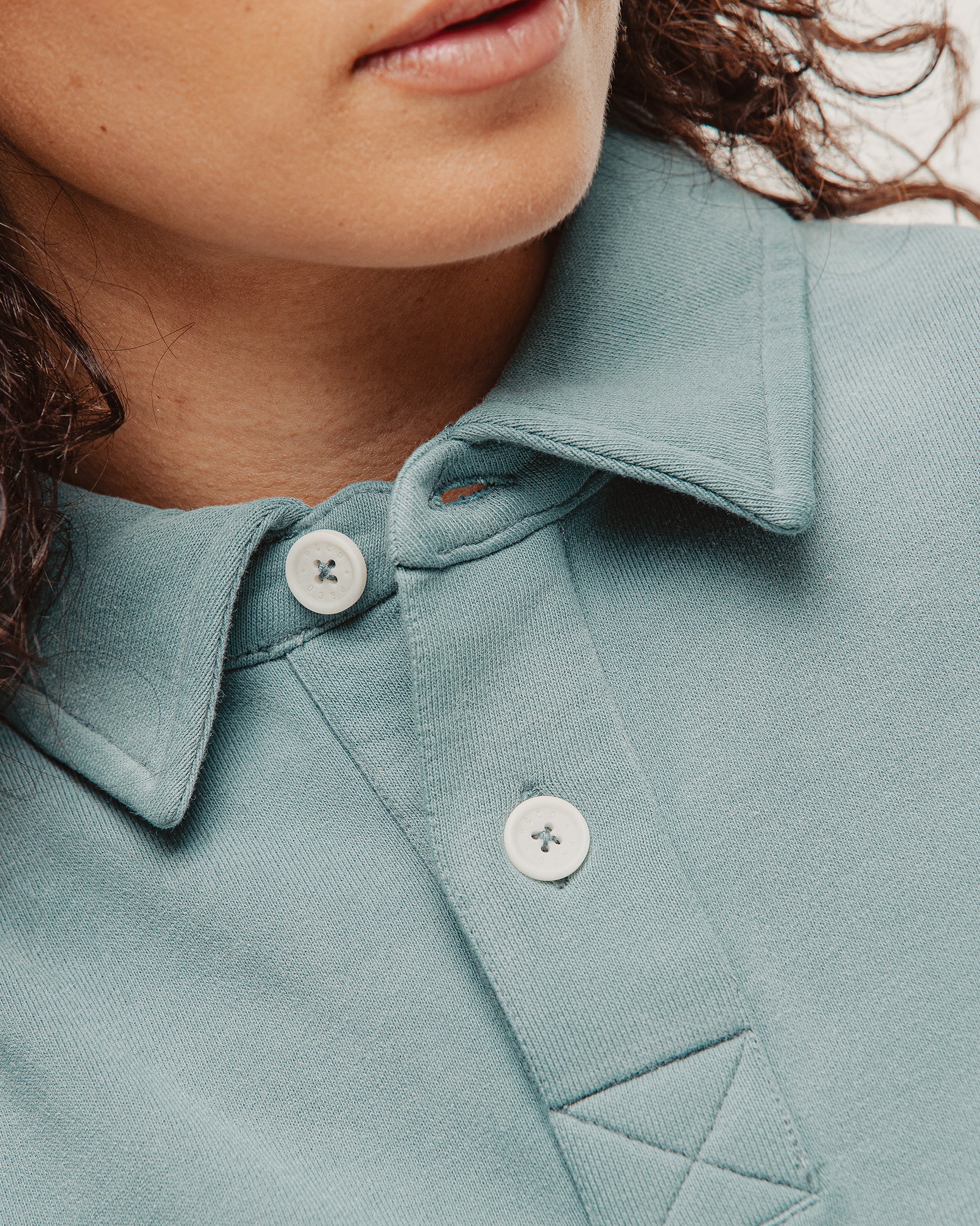 Emmett 1/4 Polo - Teal