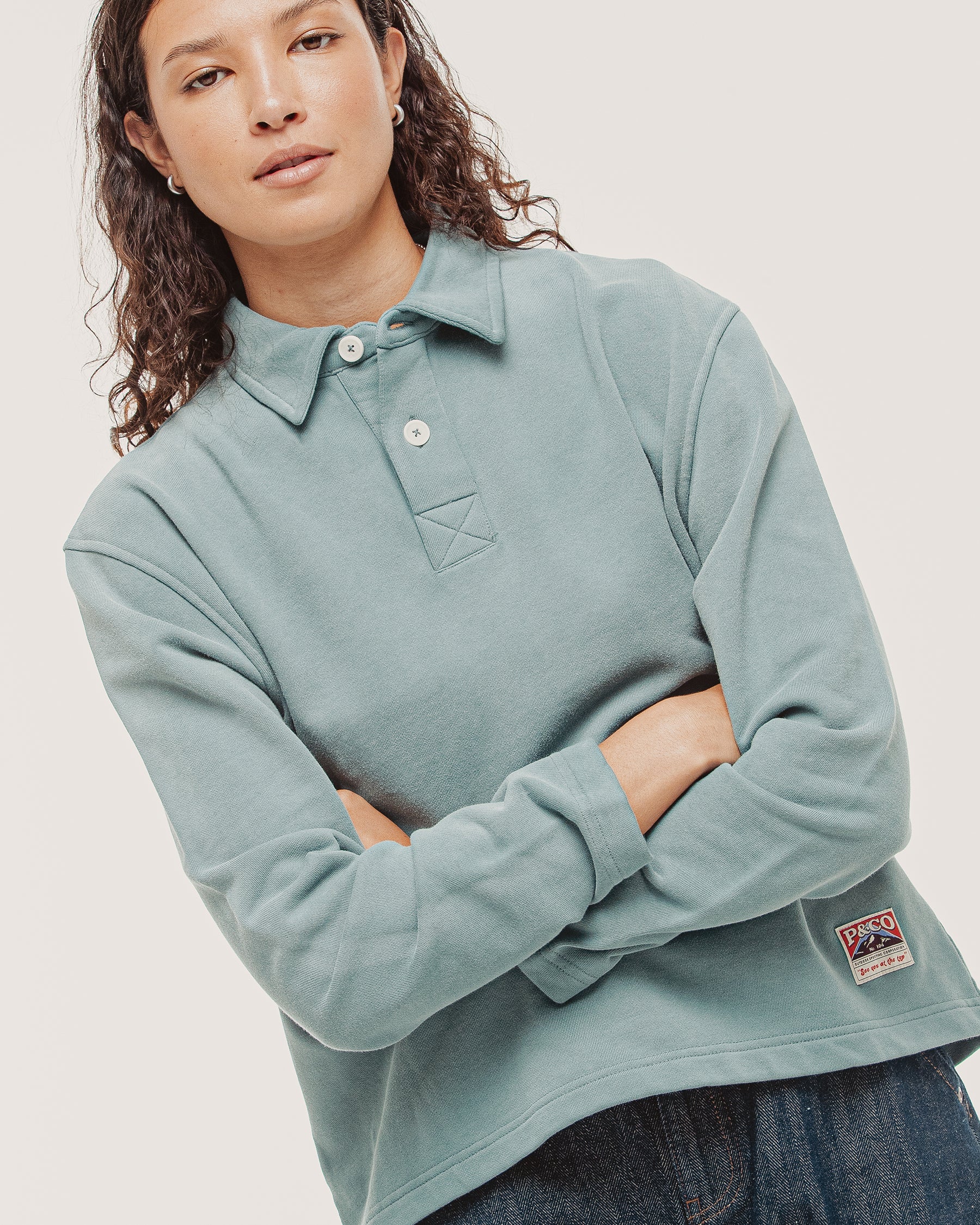 Emmett 1/4 Polo - Teal