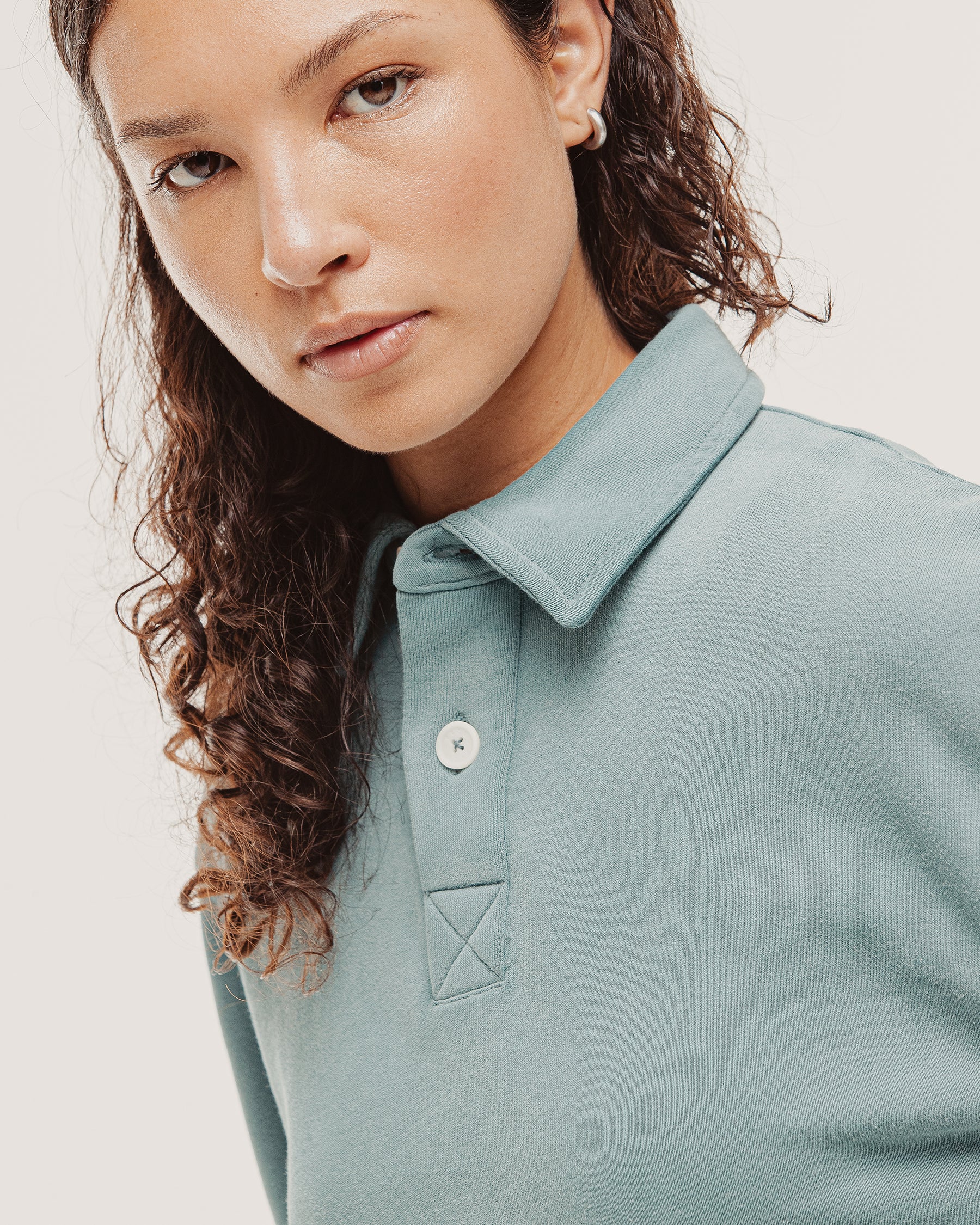Emmett 1/4 Polo - Teal