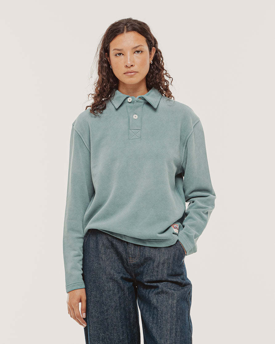 Emmett 1/4 Polo - Teal