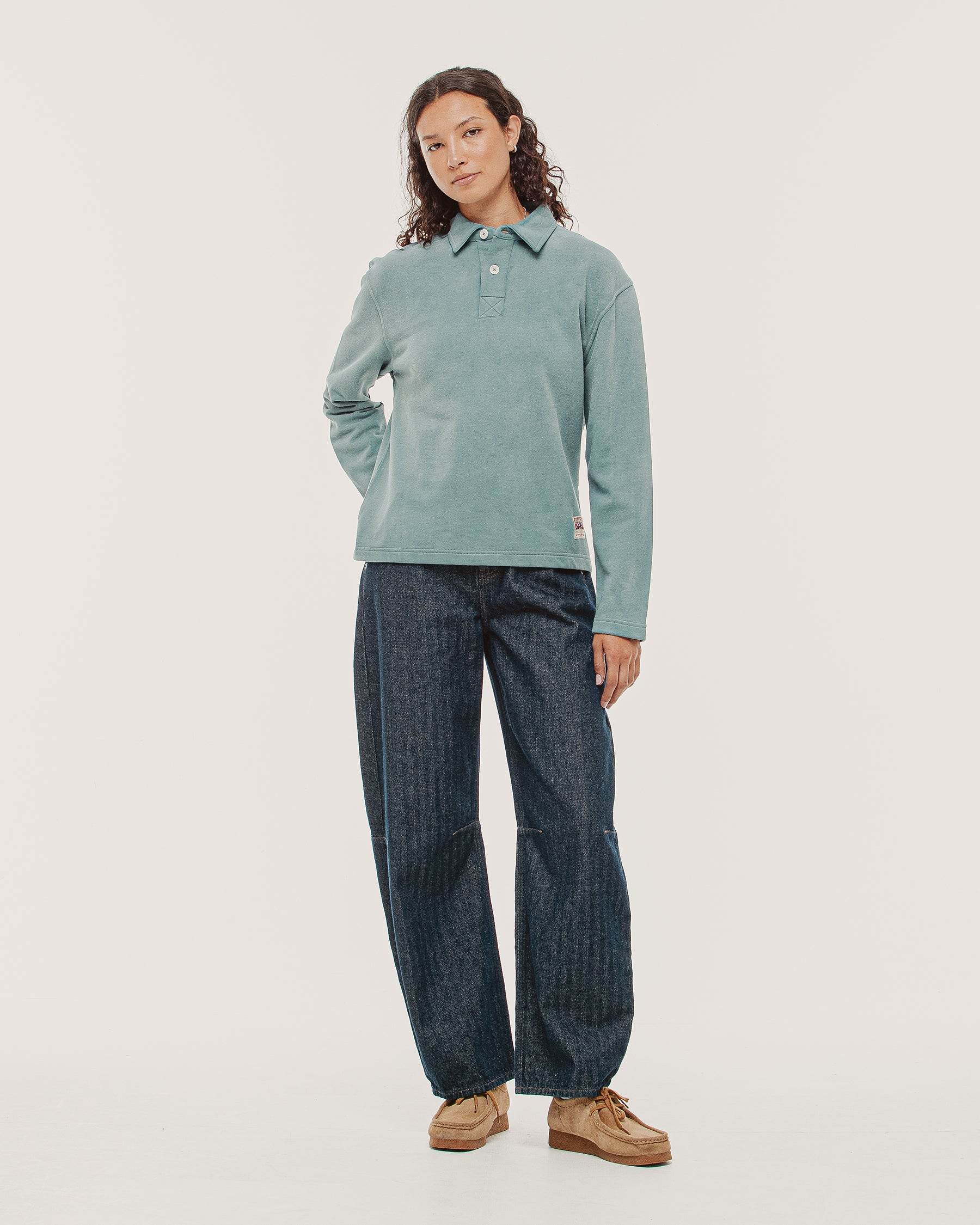 Emmett 1/4 Polo - Teal