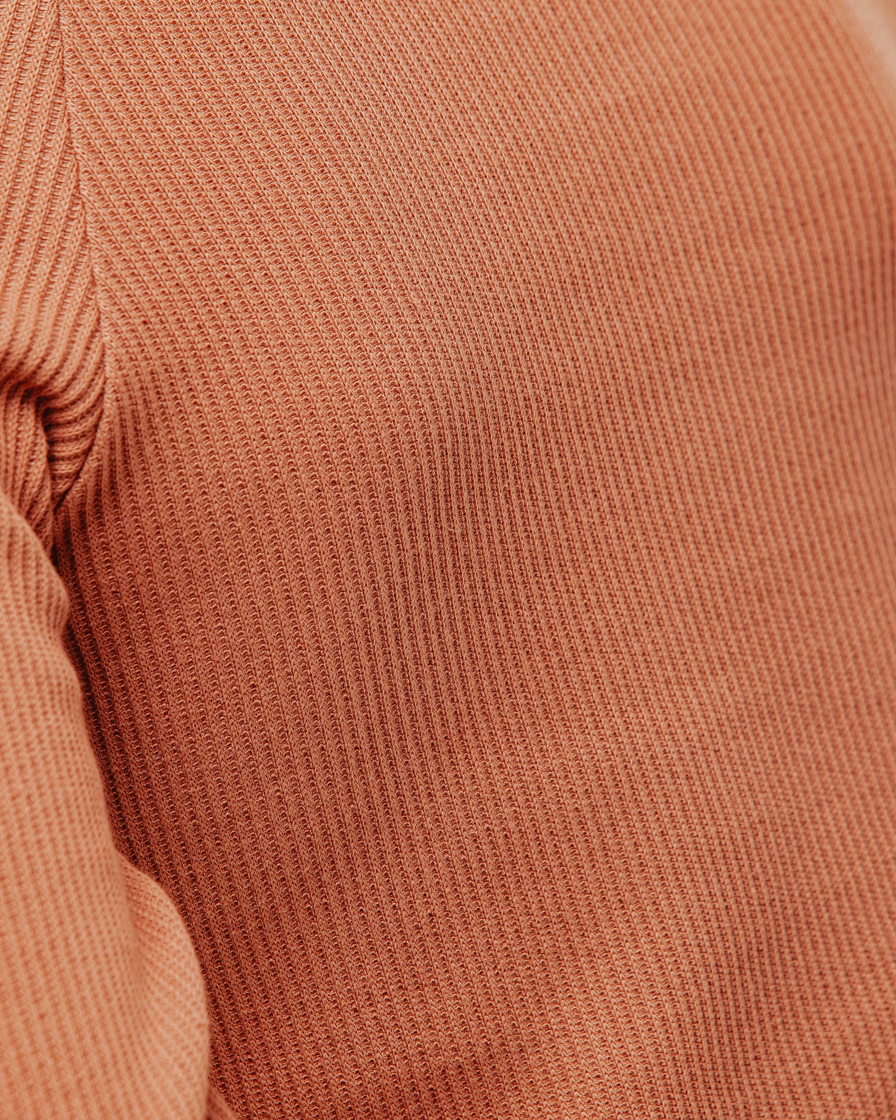 P&Co Ribbed Longsleeve Baby T-Shirt - Rust