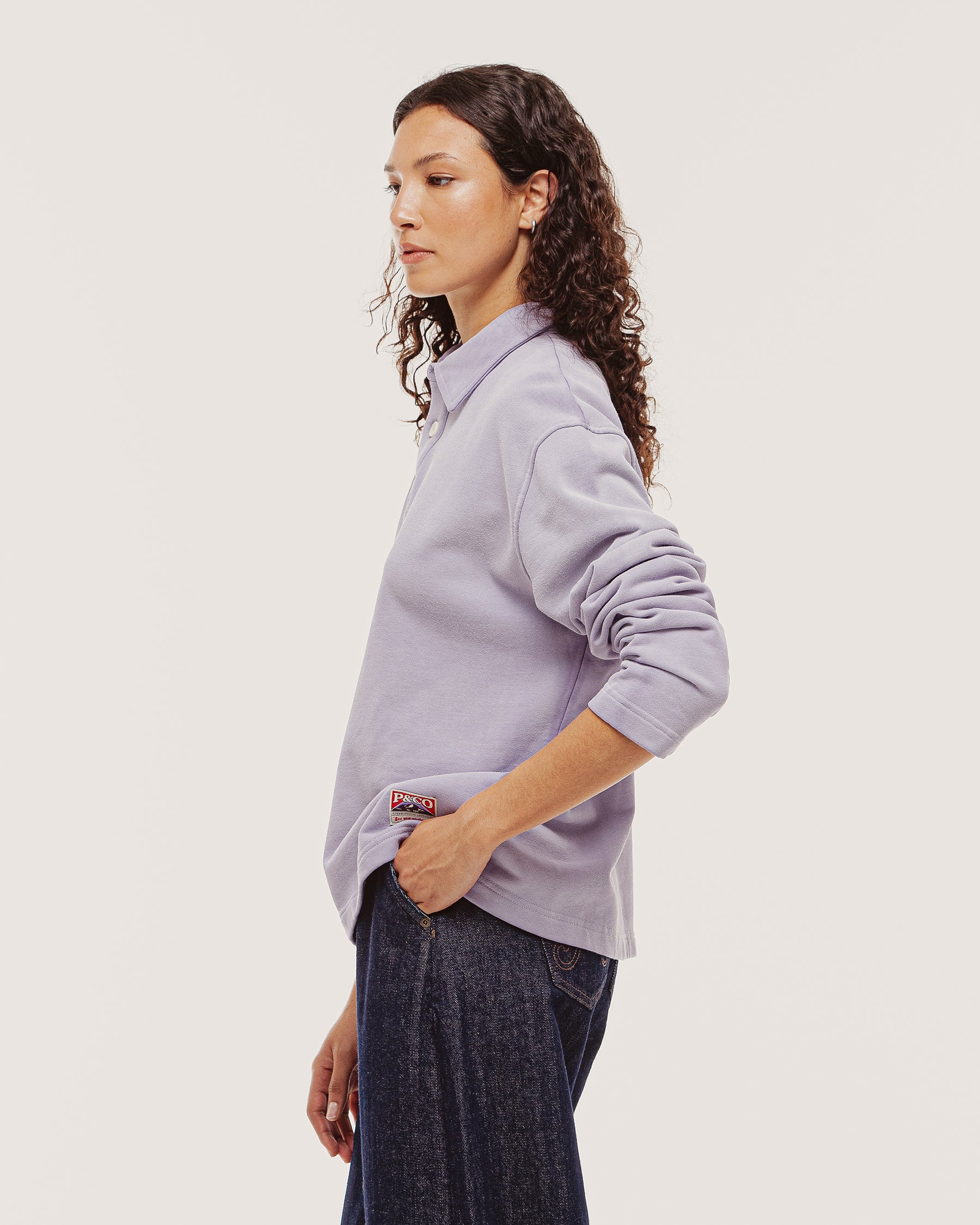 Emmett 1/4 Polo - Lavender