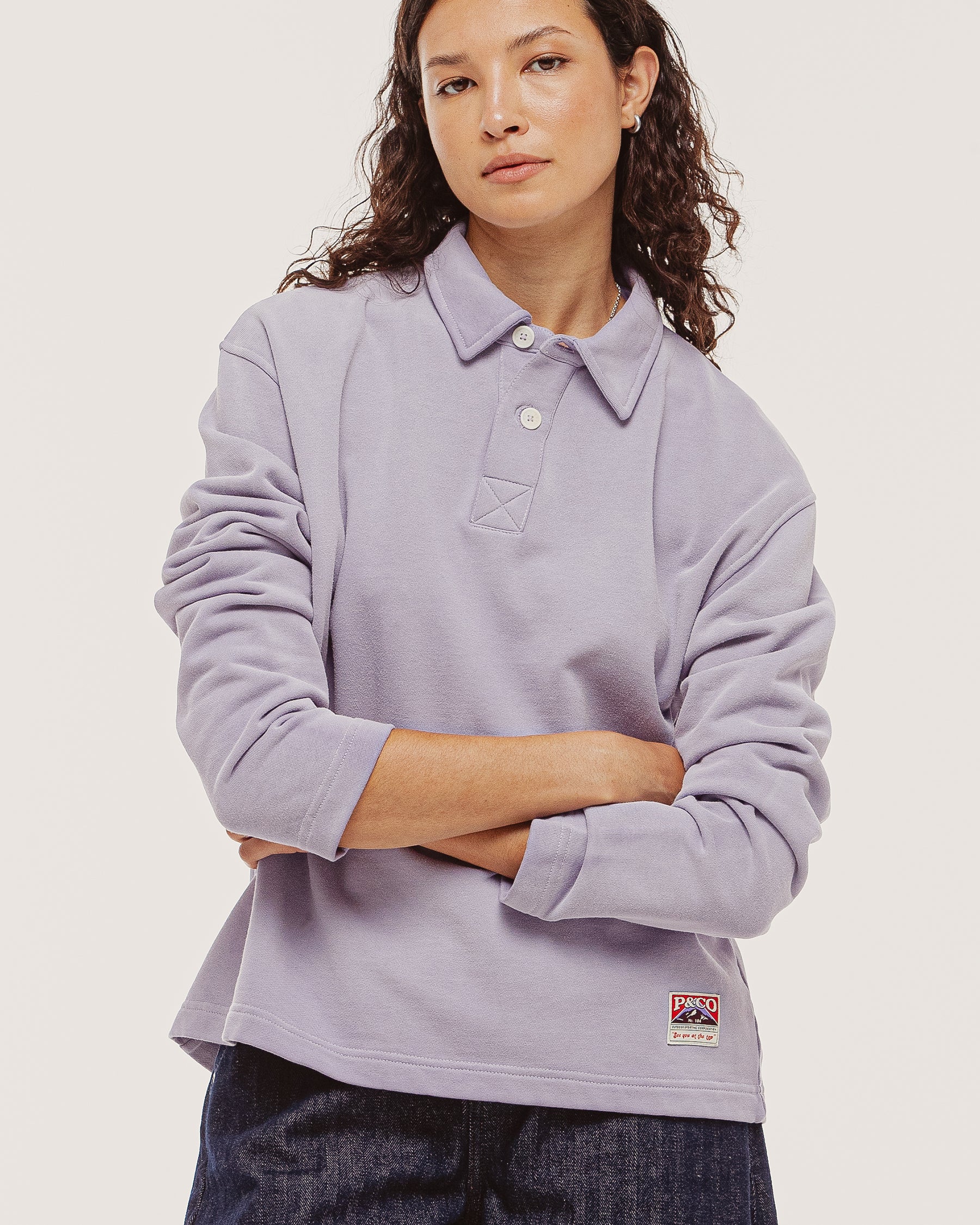 Emmett 1/4 Polo - Lavender