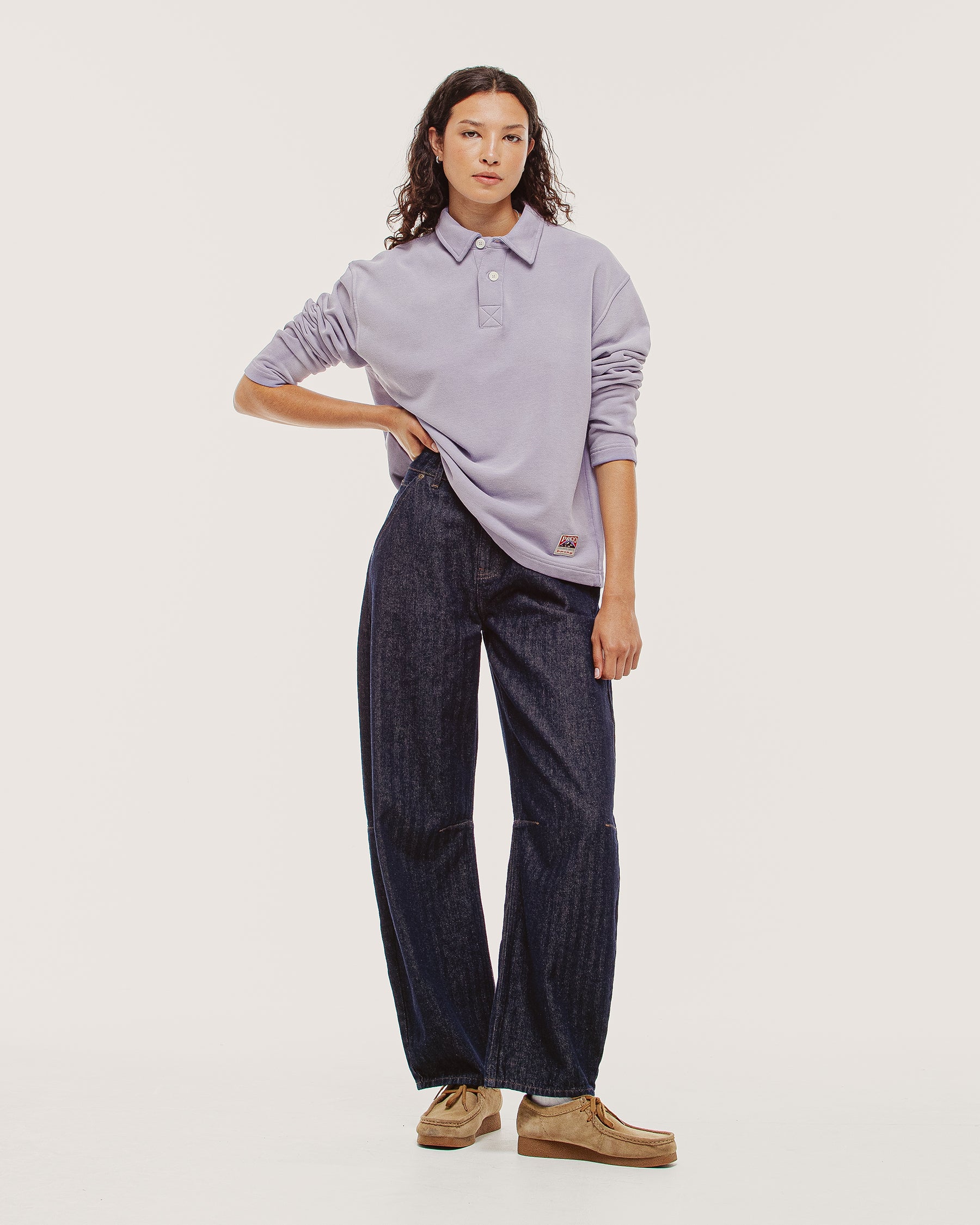 Emmett 1/4 Polo - Lavender