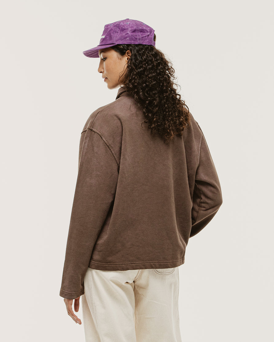 Emmett 1/4 Polo - Brown