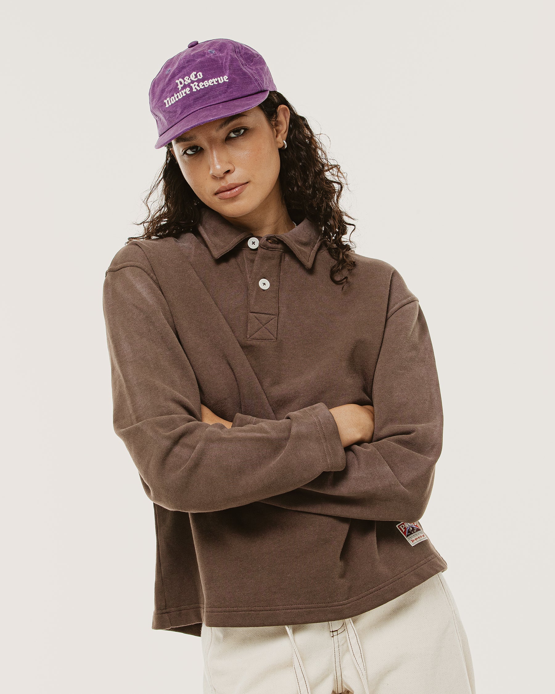 Emmett 1/4 Polo - Brown