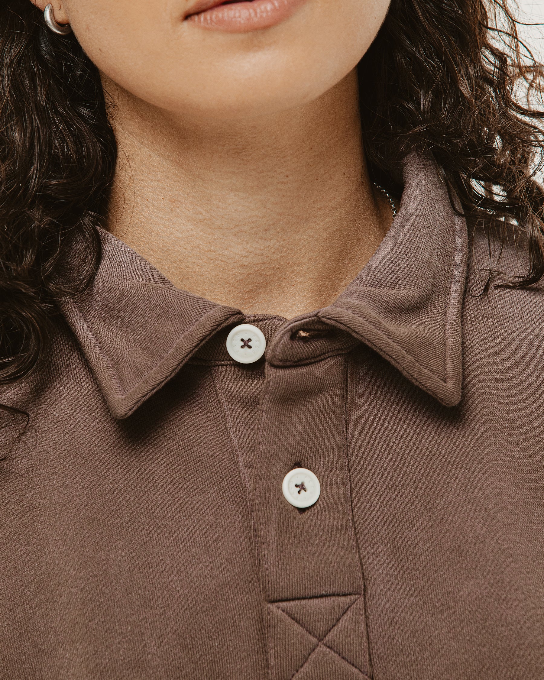 Emmett 1/4 Polo - Brown