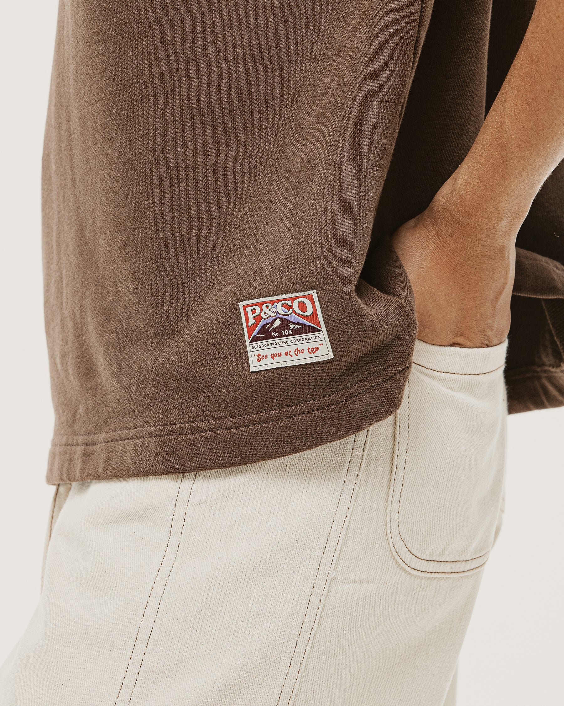 Emmett 1/4 Polo - Brown