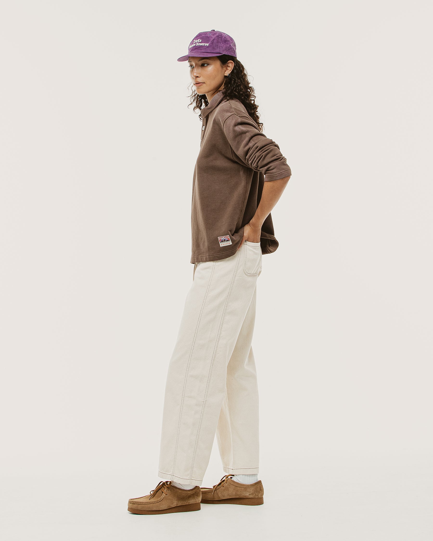 Emmett 1/4 Polo - Brown