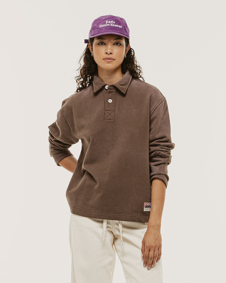 Emmett 1/4 Polo - Brown