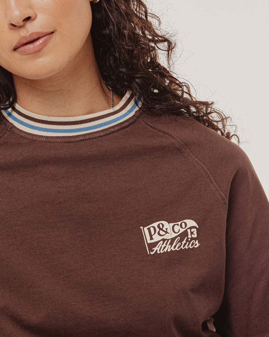 Tricot Ribbed Longsleeve - Brown