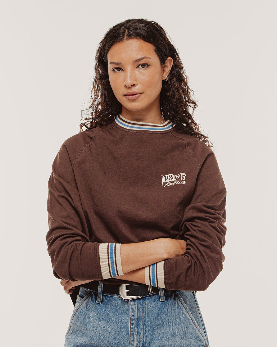Tricot Ribbed Longsleeve - Brown
