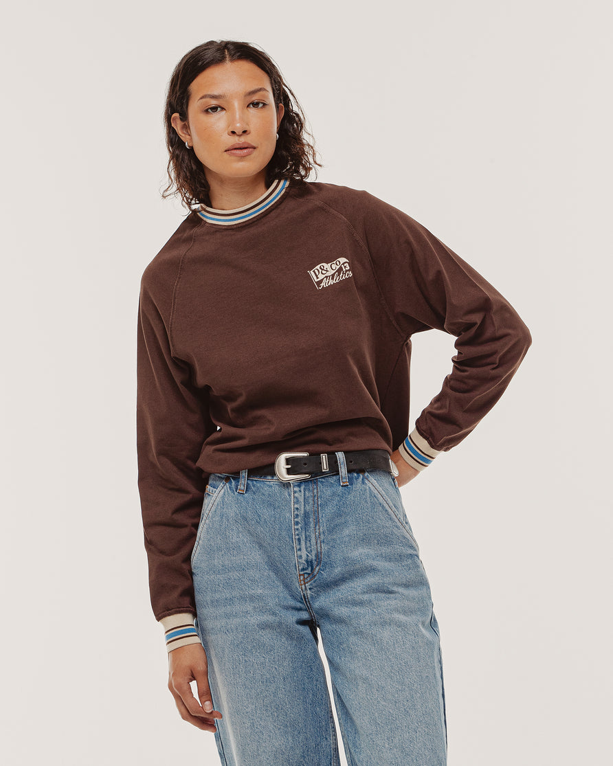 Tricot Ribbed Longsleeve - Brown